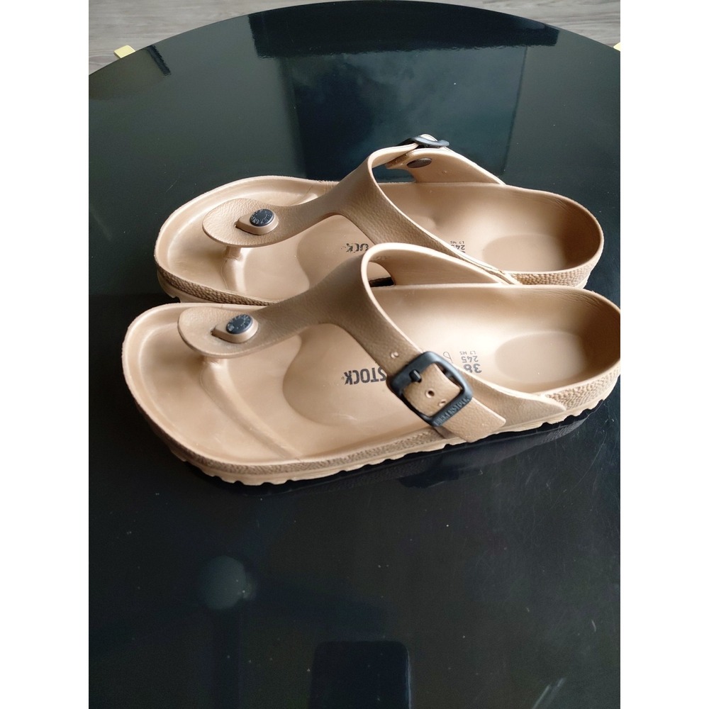Birkenstock Thong Sandals Brown Sz 38 7.5  Boho Y2k Casual